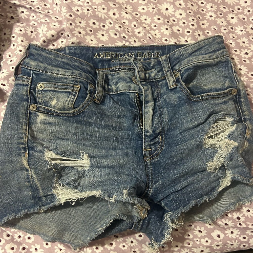 American eagle blue jean shorts